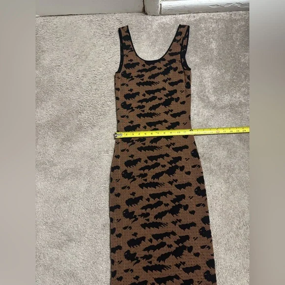 Nanushka Brown and Black Bodycon Maxi Dress - Picture 5 of 9